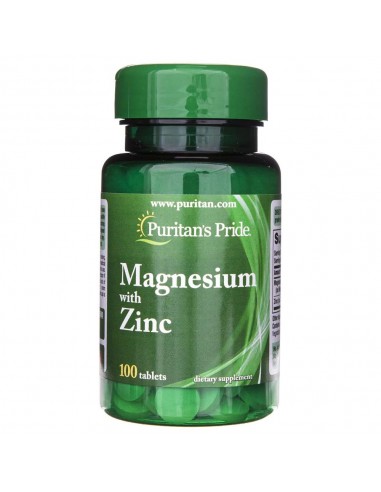 Puritan's Pride Magnez z cynkiem - 100 tabletek