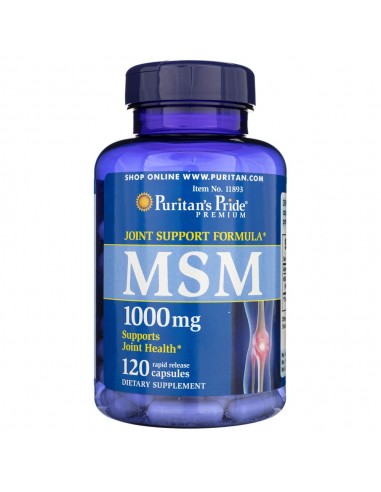 Puritan's Pride MSM (siarka organiczna) 1000 mg - 120 kapsułek