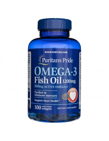 Puritan's Pride Olej Omega-3 1200 mg - 100 kapsułek