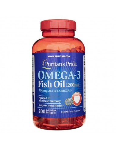 Puritan's Pride Olej Omega-3 1200 mg - 200 kapsułek