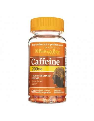 Puritan's Pride Caffeine (Kofeina) 200 mg - 60 kapsułek