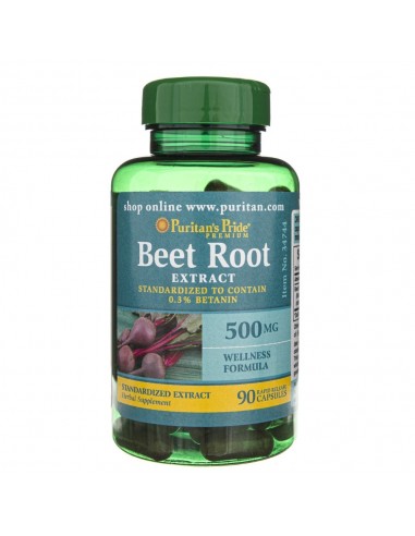 Puritan's Pride Beet Root (Burak Czerwony) 500 mg - 90 kapsułek