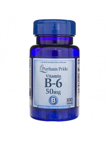 Puritan's Pride Witamina B6 50 mg - 100 tabletek
