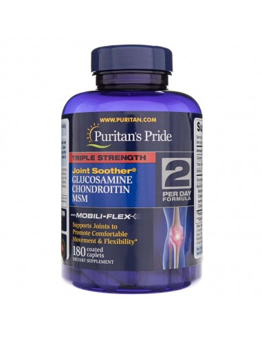 Puritan's Pride Glukozamina Chondroityna MSM - 180 tabletek